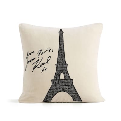 KARL LAGERFELD PARIS Love From Paris Decorative Pillow