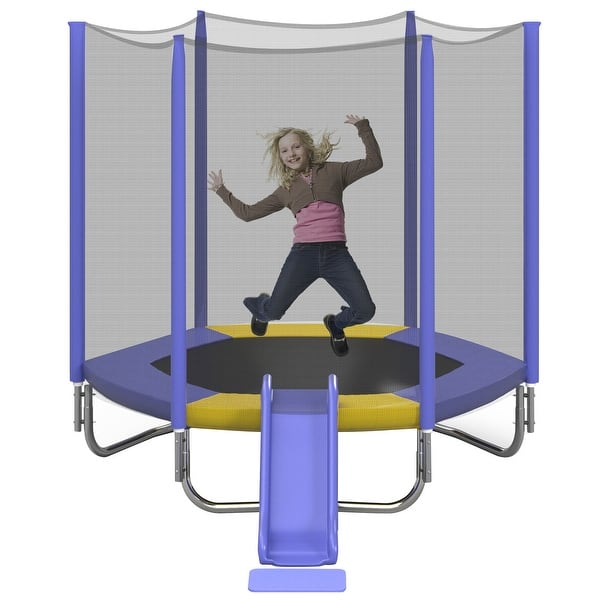 slide 2 of 7, 7FT Recreational Trampoline for Kids Kids