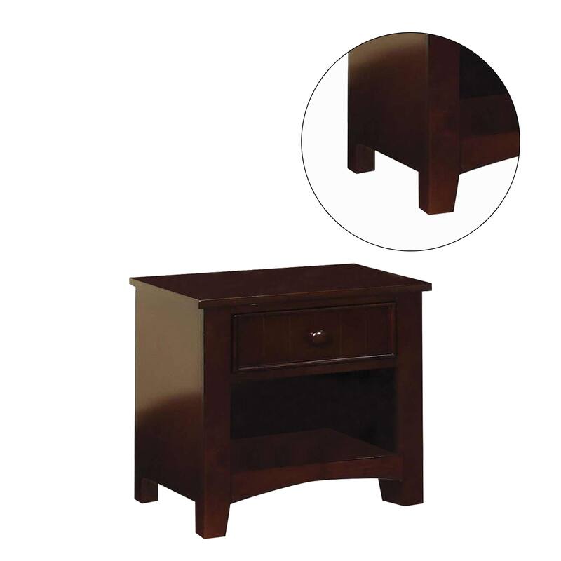 Wooden Nightstand with a Drawer