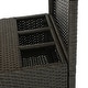 preview thumbnail 15 of 14, Bahama Outdoor Wicker Bar Cart with Tempered Glass Top by Christopher Knight Home