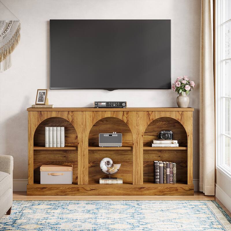 TV Stand for 55/60/65 Inch TV, Farmhouse Country Entertainment Center