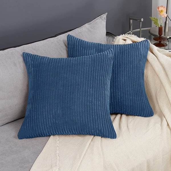 Deconovo Corduroy Throw Pillow Covers 2 PCS(Cover Only) On Sale Bed Bath & Beyond 34399529