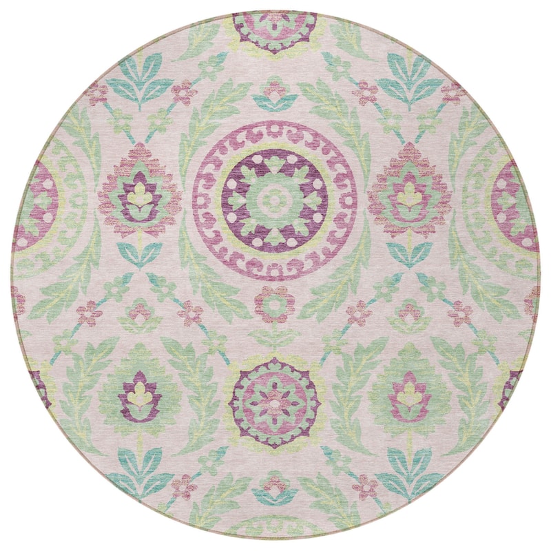 HomeRoots Floral Transitional Rectangle Outdoor Rug