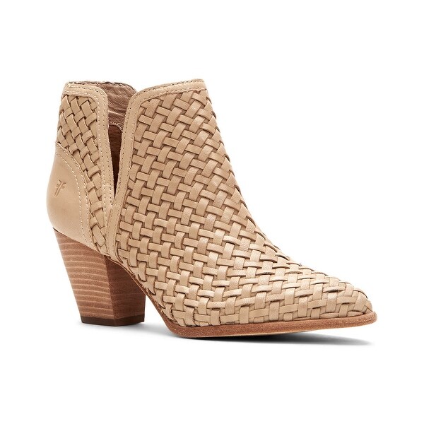 Frye Reed Cut Out Woven Leather Bootie 