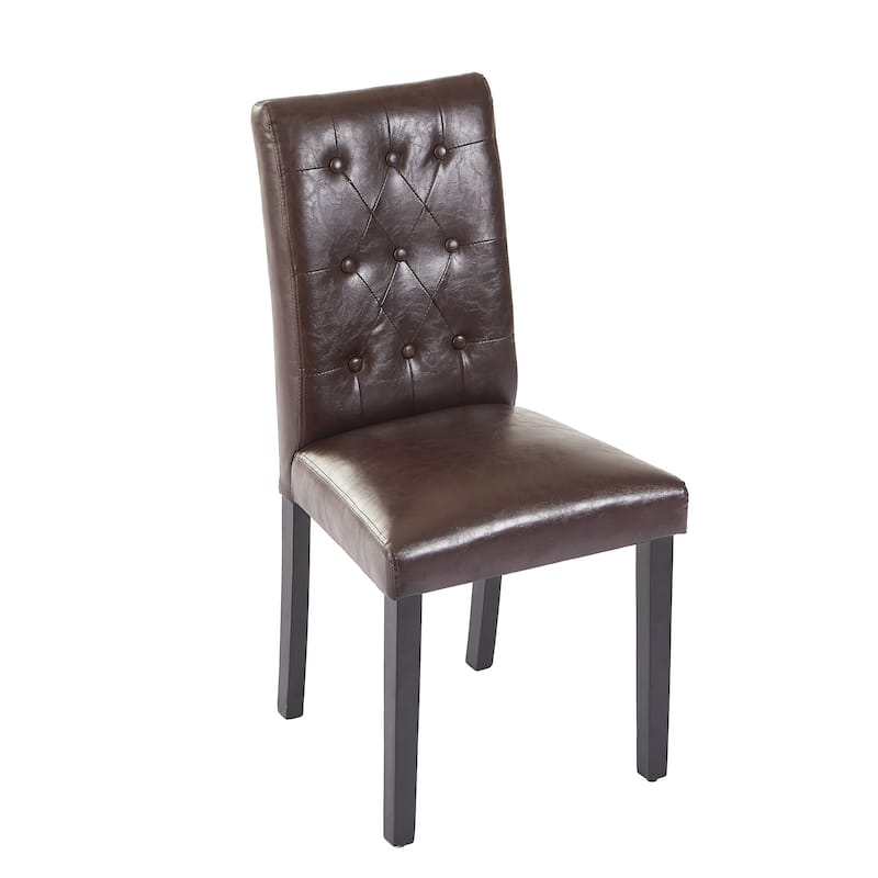 Tufted Upholstered Fabric Dining Room Chairs Set of 6 Button Parsons Diner Chair Kitchen Chairs, 3 Package