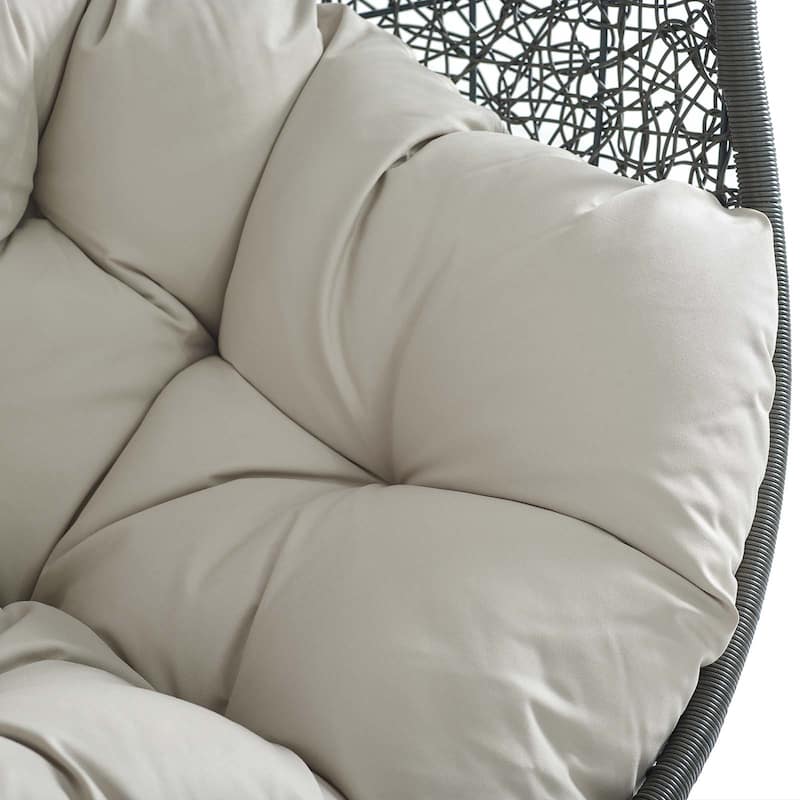 Hide Sunbrella Fabric Swing Outdoor Patio Lounge Chair without Stand