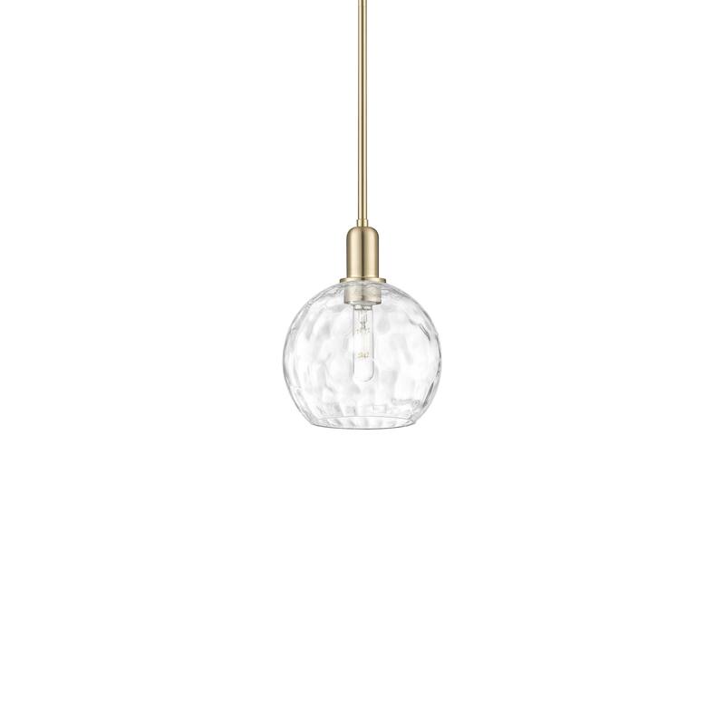 Innovations Lighting 716-1S-11-8 Athens Water Glass Pendant Athens - Champagne Bronze / Clear Water Glass