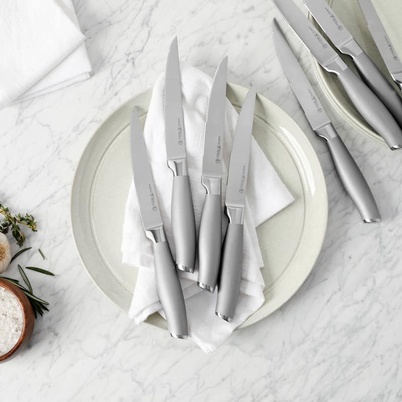 HENCKELS Modernist Steak Knife Set of 8, Silver, Stainless Steel - Stainless Steel - 8-pc