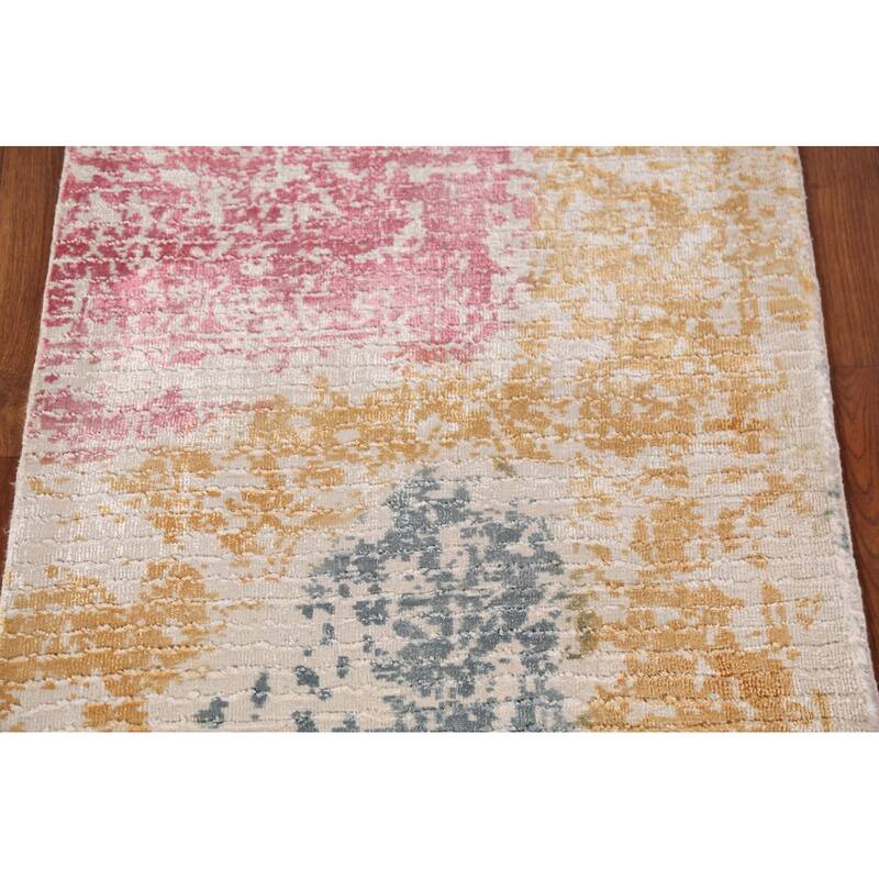 Multicolor Abstract Modern Foyer Foyer Rug Handmade Wool Carpet - 2'0"x 3'0"