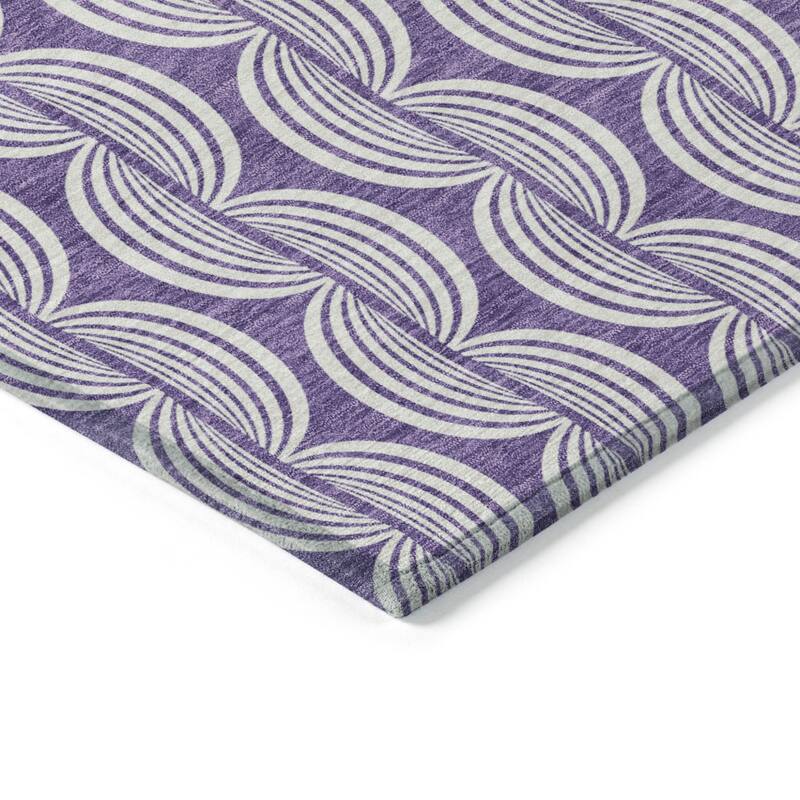 HomeRoots Ogee Transitional Rectangle Outdoor Rug