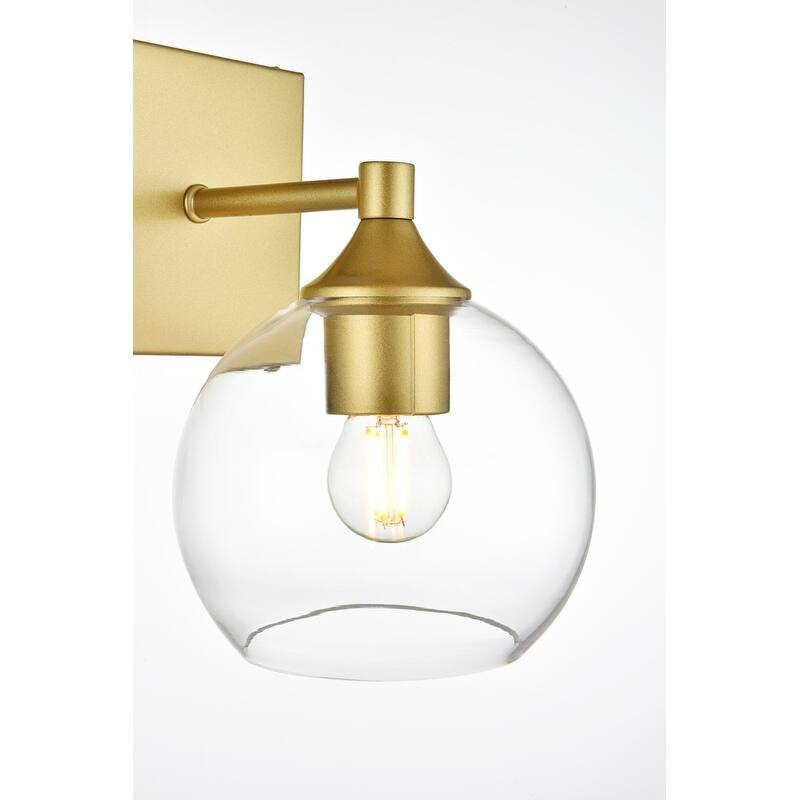 Felz 1 Light Black and Clear Bath Sconce