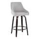 Option Grey Fabric/Glazed Walnut/Black Metal