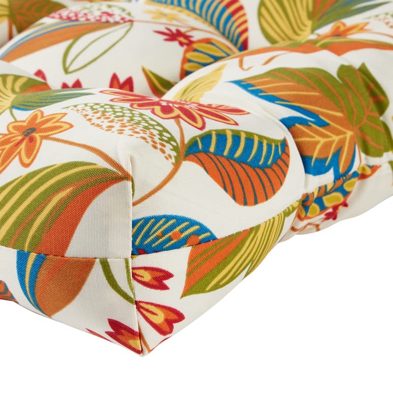 Outdoor Tufted Dining Chair Cushion (Set of 2)
