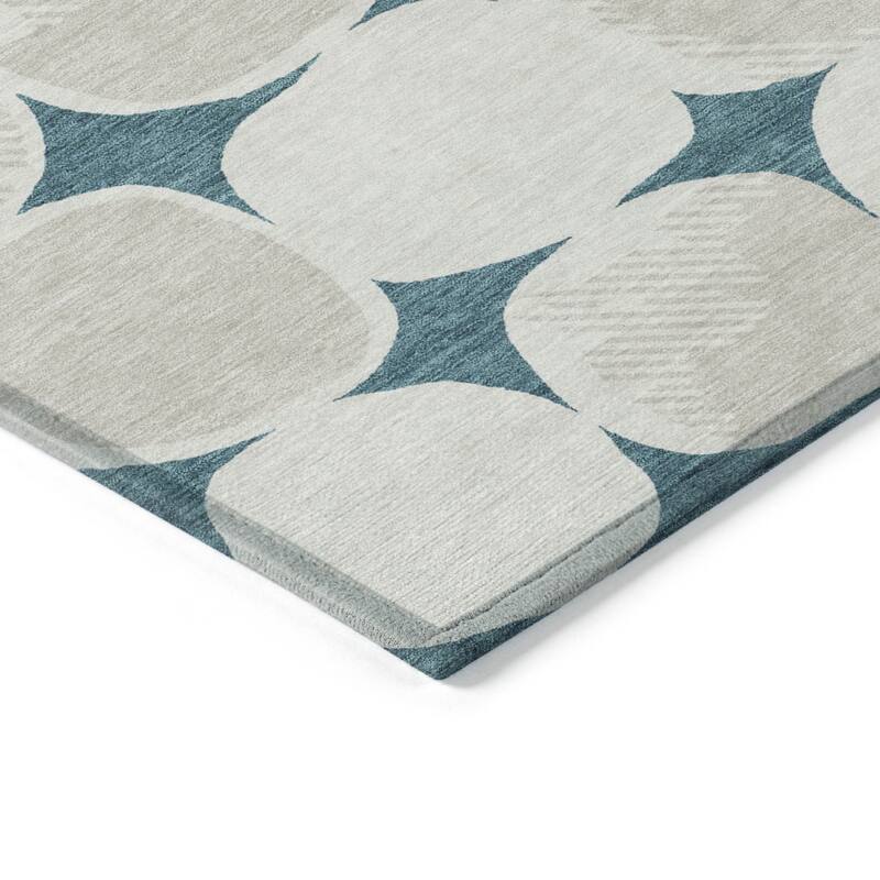 HomeRoots Abstract Transitional Rectangle Outdoor Rug