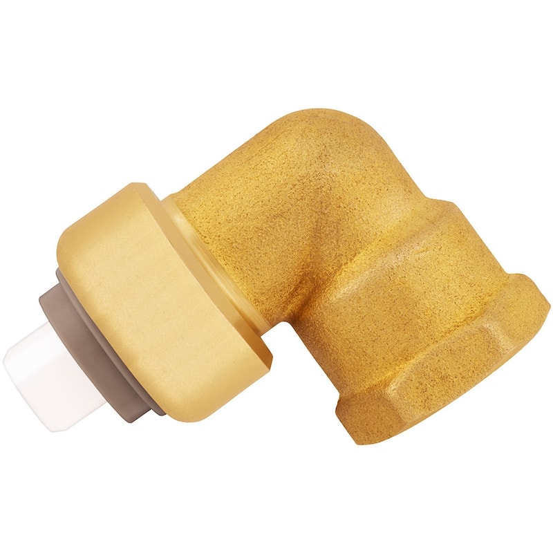 Jones Stephens 1/2" FPT PlumBite Push On 90� Elbow Adapter, Bag of 1