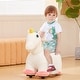 preview thumbnail 1 of 7, Qaba Ride on Unicorn, 6V Battery Powered Kids Electric Ride on Animal Toy with Music, Foot Pedal for Kids Aged 18-36 Months White - 2-4 Years