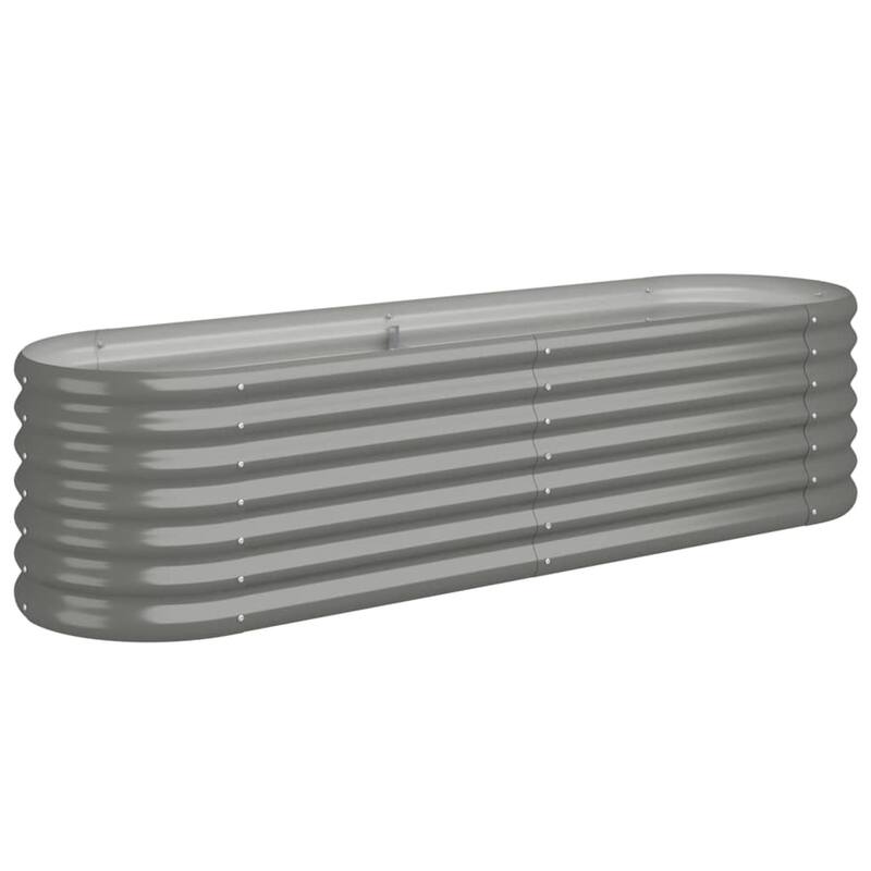vidaXL Garden Raised Bed Patio Outdoor Raised Planter Box Powder-coated Steel