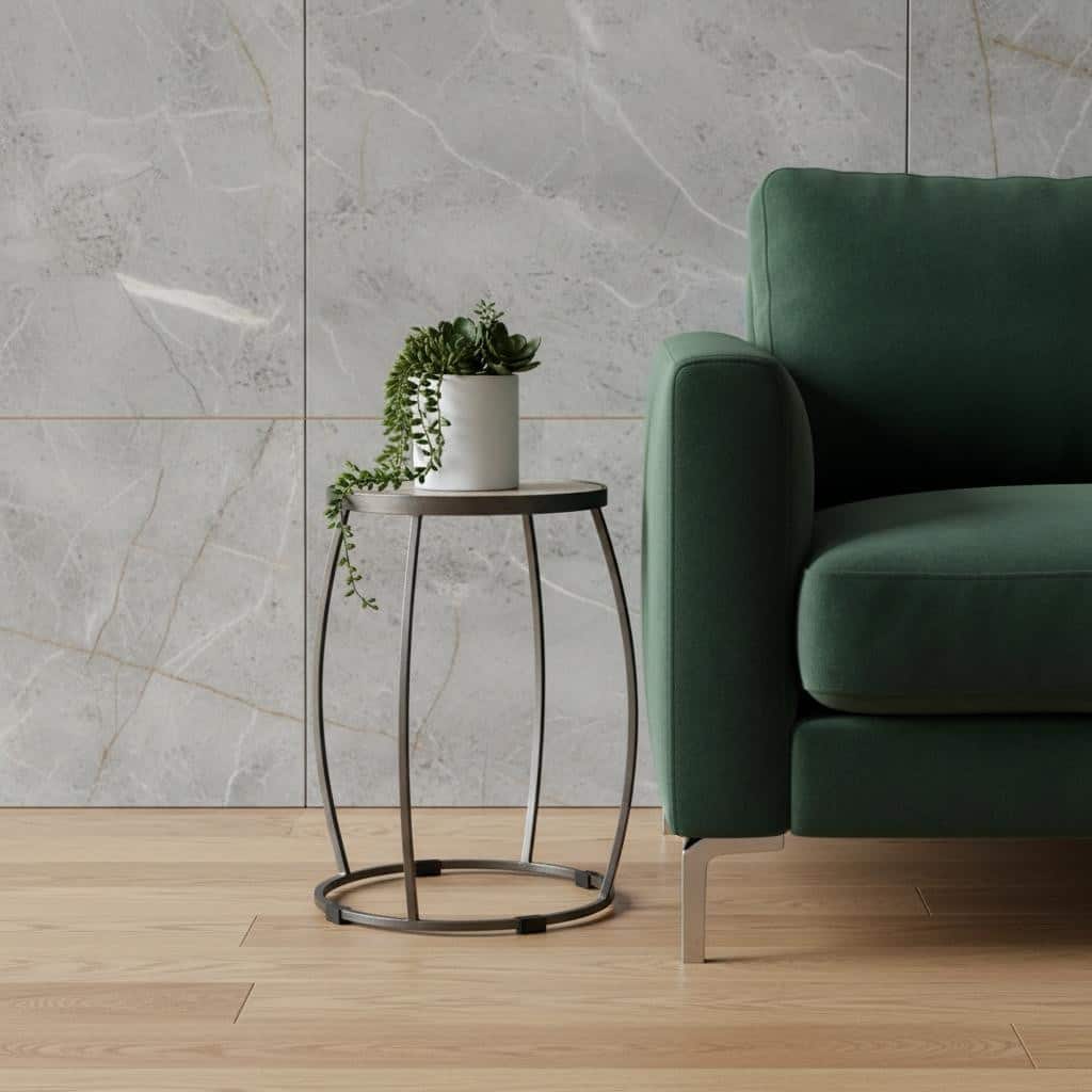 HomeRoots Set of Two Cream and Black Solid Wood and Iron Oval Nested Tables - 21.00 in. x 26.00 in. x 22.00 in.