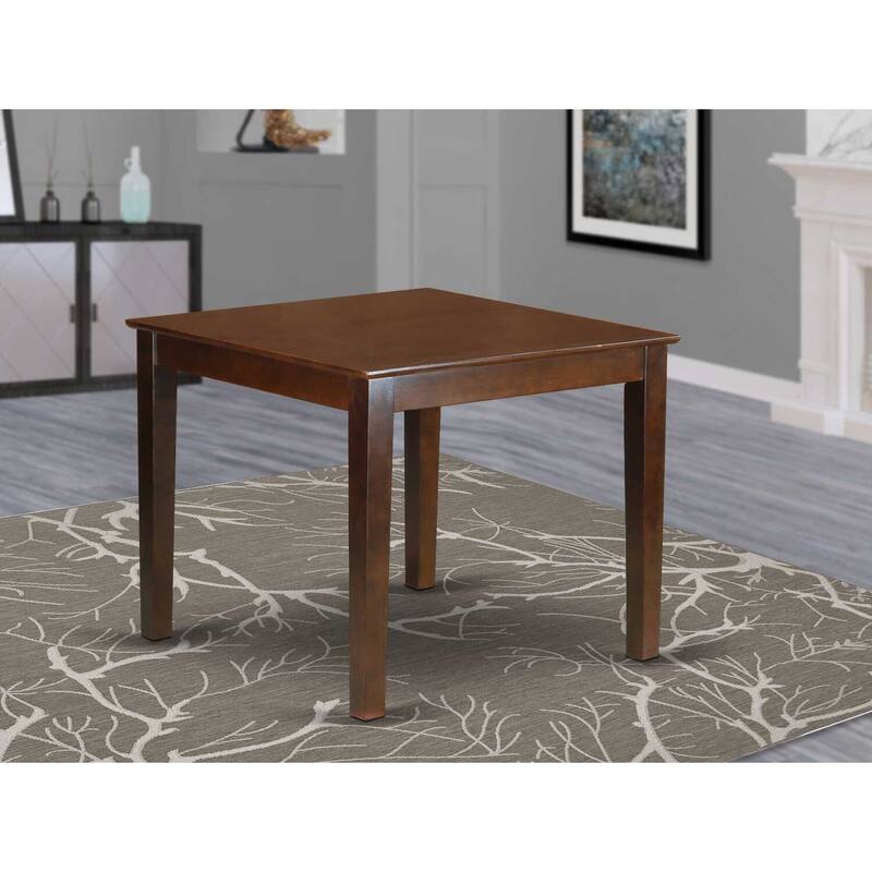HomeStock 3-Pc Mahogany Finish Square Solid Wood Top Dining Table Set