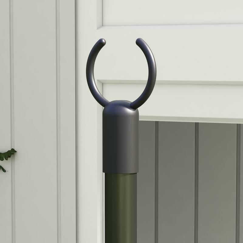 Outsunny 4 Pack of String Light Poles, 10' Light Poles for Hanging Outside Decor, Steel Lighting Stand