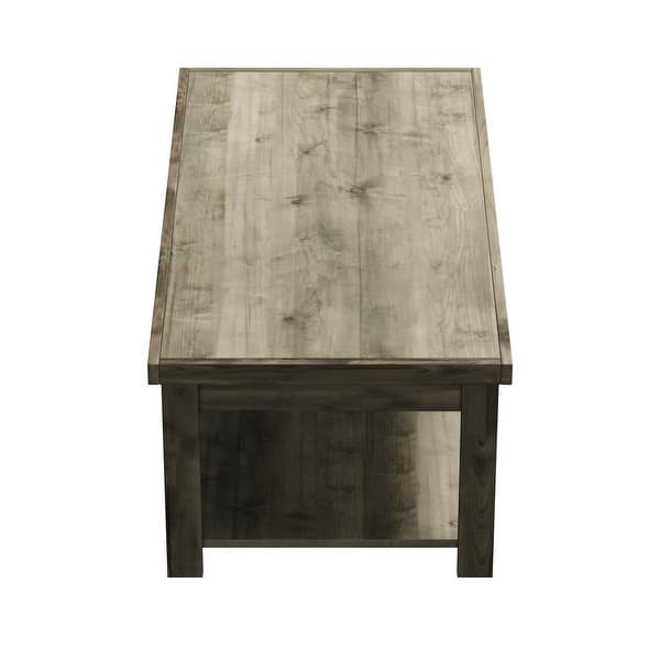Shop Black Friday Deals On Carbon Loft Pendragon Barnwood Distressed Traditional Coffee Table Overstock 23525551