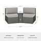 preview thumbnail 8 of 11, Martha Stewart Outdoor Modular Rattan Wicker Sectional Sofa Seats & Side Table - 33"W x 31"D x 30"H