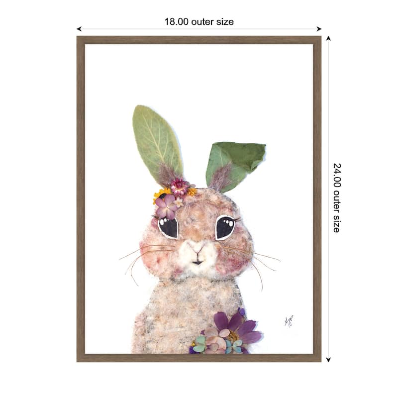 Kate and Laurel Bunny by Madeline Jeppesen Framed Canvas Wall Art Print