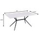 preview thumbnail 64 of 131, Elega Modern Sintered Stone Dining Table Modern Trestle Base Powder-Coated Steel Frame Kitchen Table - 47"-71"