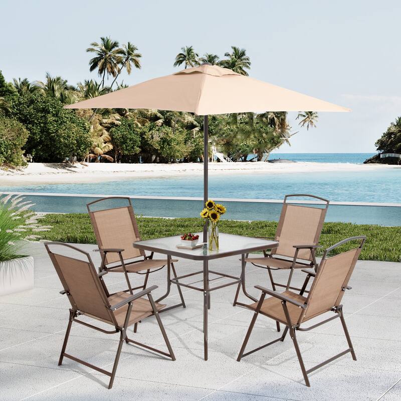 VredHom Outdoor 6-Piece Patio Dinning Set - N/A - Brown