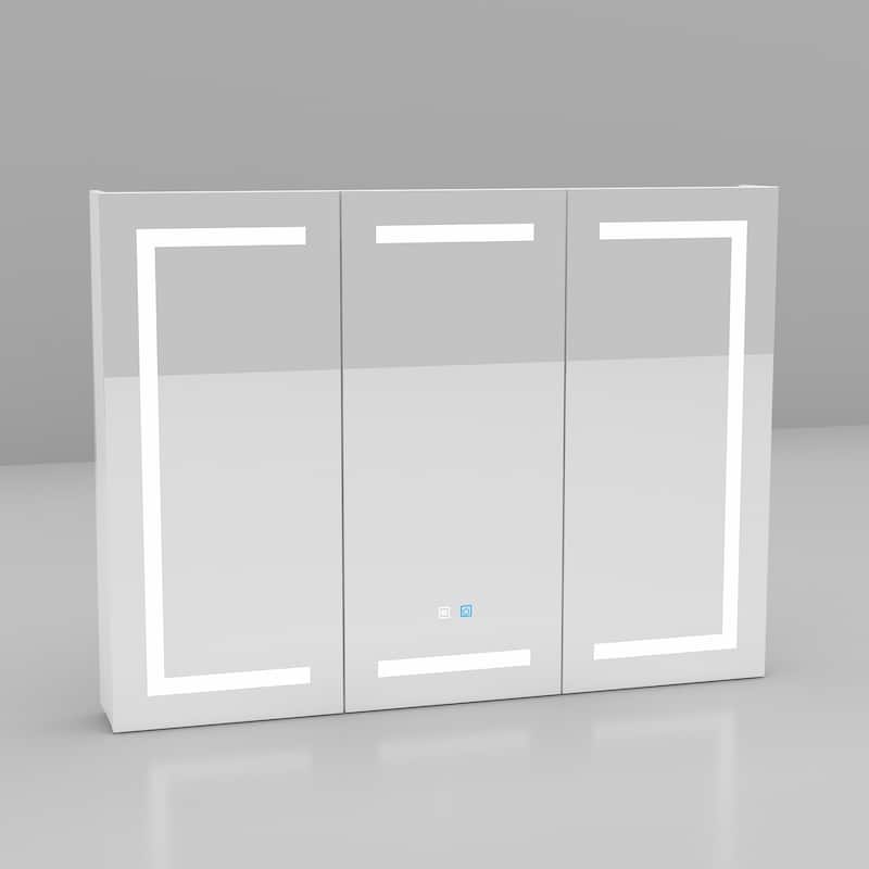Lighted Medicine Cabinet with Mirror 35.4/47.2 Inch Bathroom Cabinet
