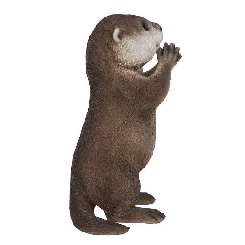 Praying Otter Outdoor Garden Statue - 7.5"