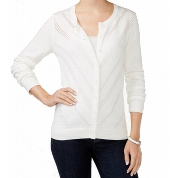 white button down cardigan