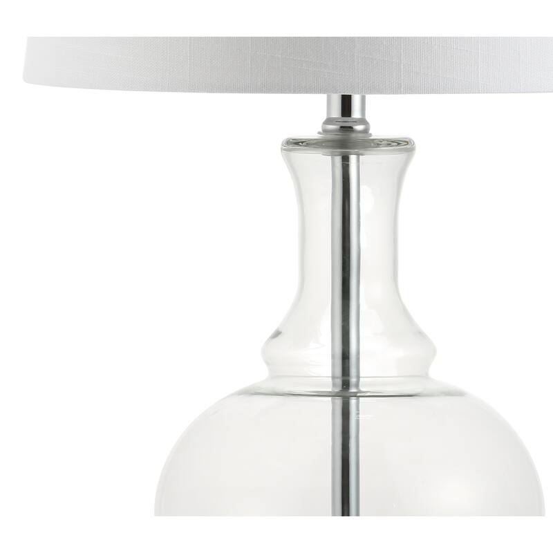 Edward 25" Glass LED Table Lamp, Mercury Silver/Brass Gold (Set of 2) by JONATHAN Y