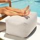 preview thumbnail 29 of 56, Jaxx Sunbrella Patio Outdoor Ottoman Flax