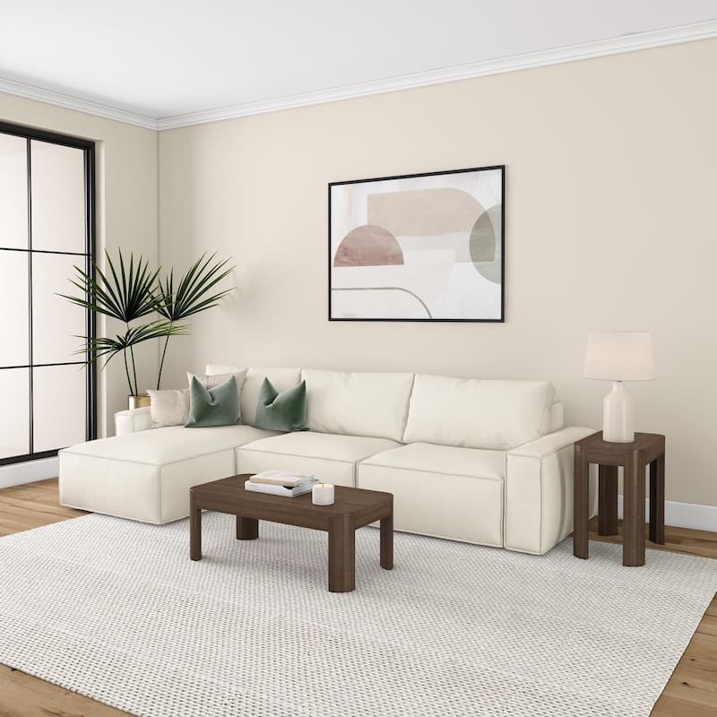Plank and Beam Contour Rectangular Coffee Table - 40"