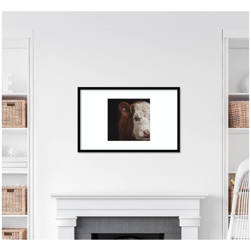 Kate and Laurel Cow Close by Emiko and Mark Franzen F2 Images Framed Wall Art Print
