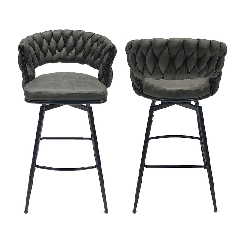 Bar Stool Set Of 2,Black Legs Barstools