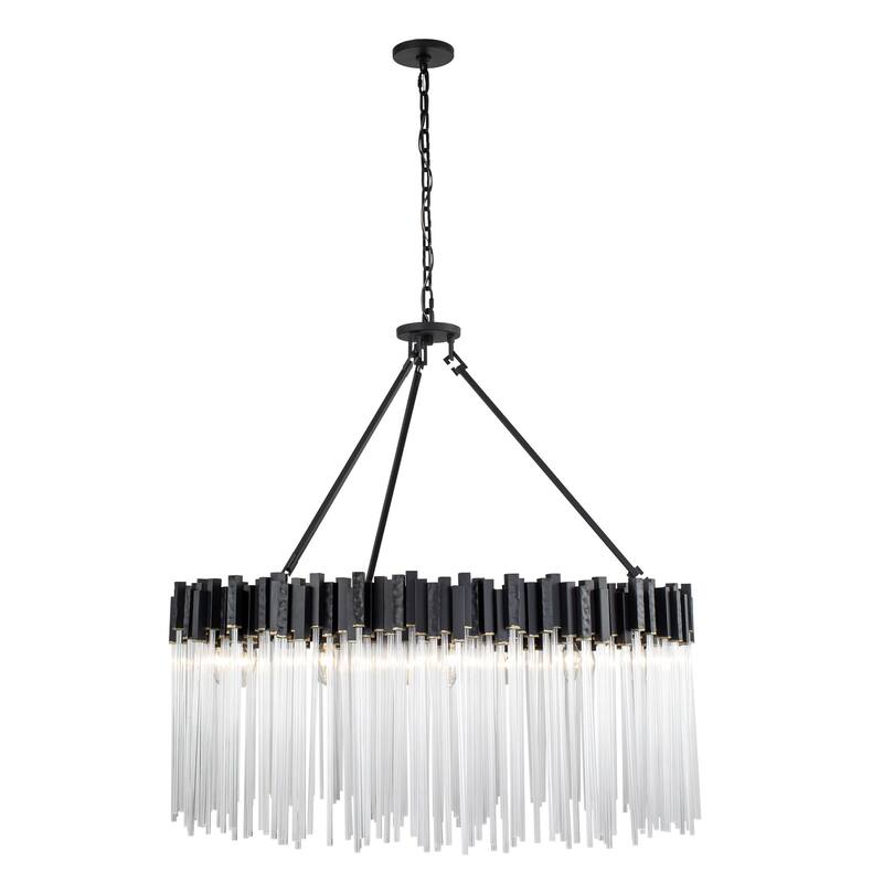 Varaluz Matrix Recycled Steel Hand-Hammered 12 -Light Pendant