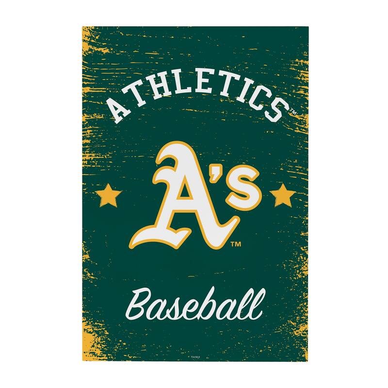 Athletics Wooden Door Decor Wall Sign - Multi-Color