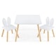 preview thumbnail 4 of 27, 3 Pieces Kids Table and Chairs Set for Arts Crafts Snack Time - 24.5" x 24.5" x 17"