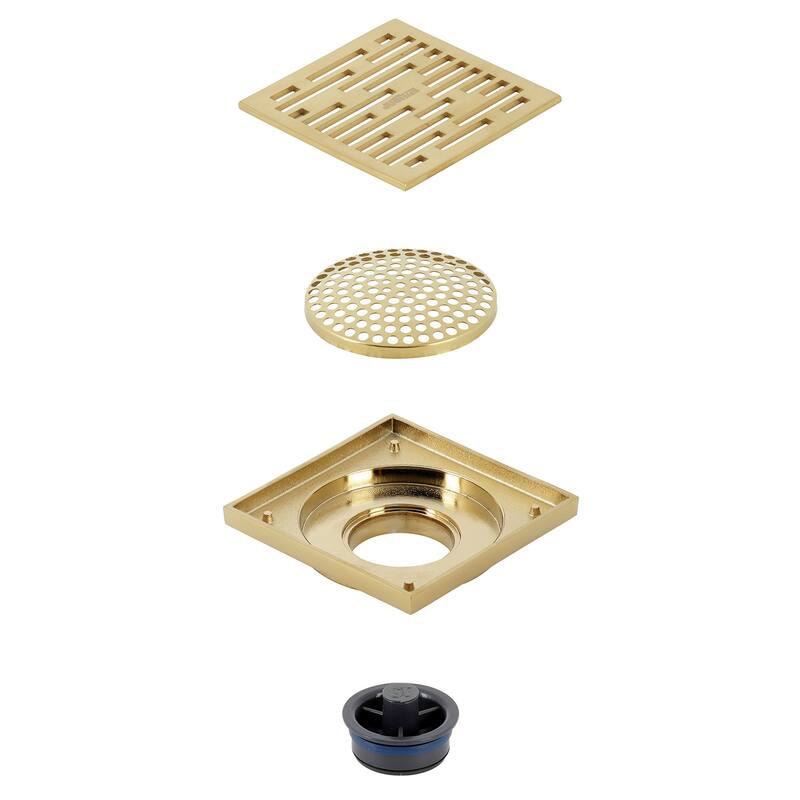 Watercourse Transit 4" Square Grid Shower Drain
