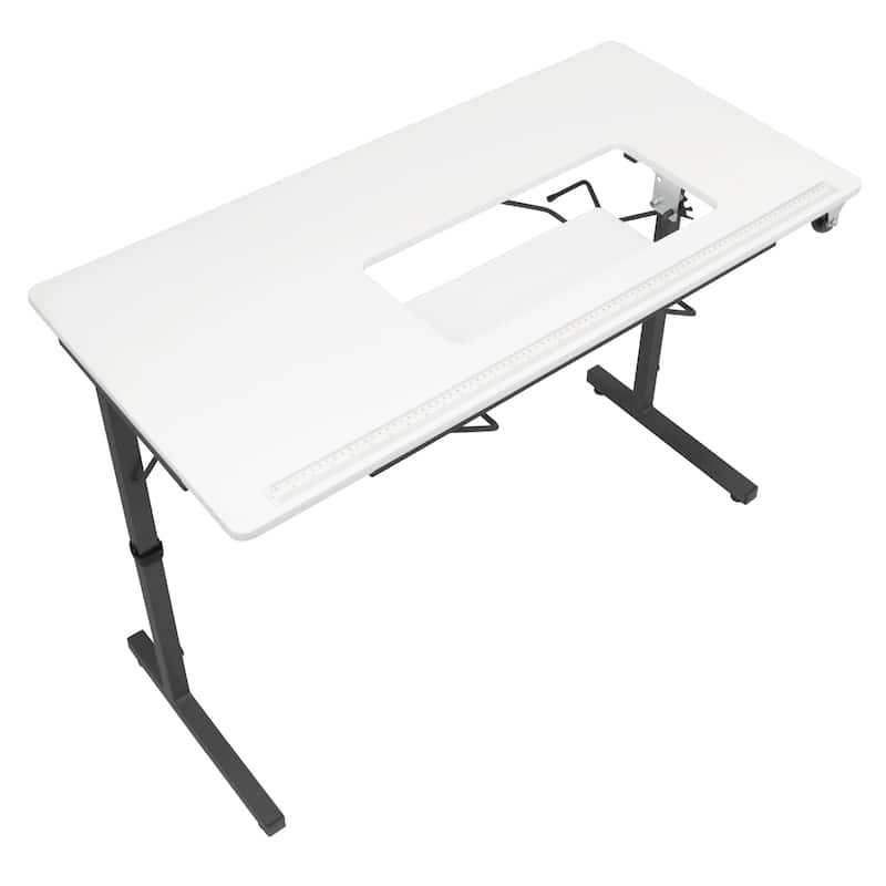 Sew Ready Rollaway II Sewing Table Silver/White Portable Folding Rolling.
