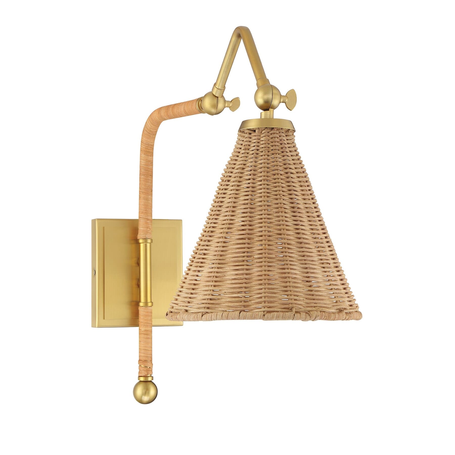 Linell 1-Light Wall Sconce in Warm Brass