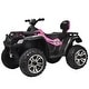 preview thumbnail 20 of 93, Powerful 24V Electric ATV for Big Kids, 2-Seater 4WD 4 Wheeler with LED Lights, Shock Absorbers & Bluetooth Music Pink