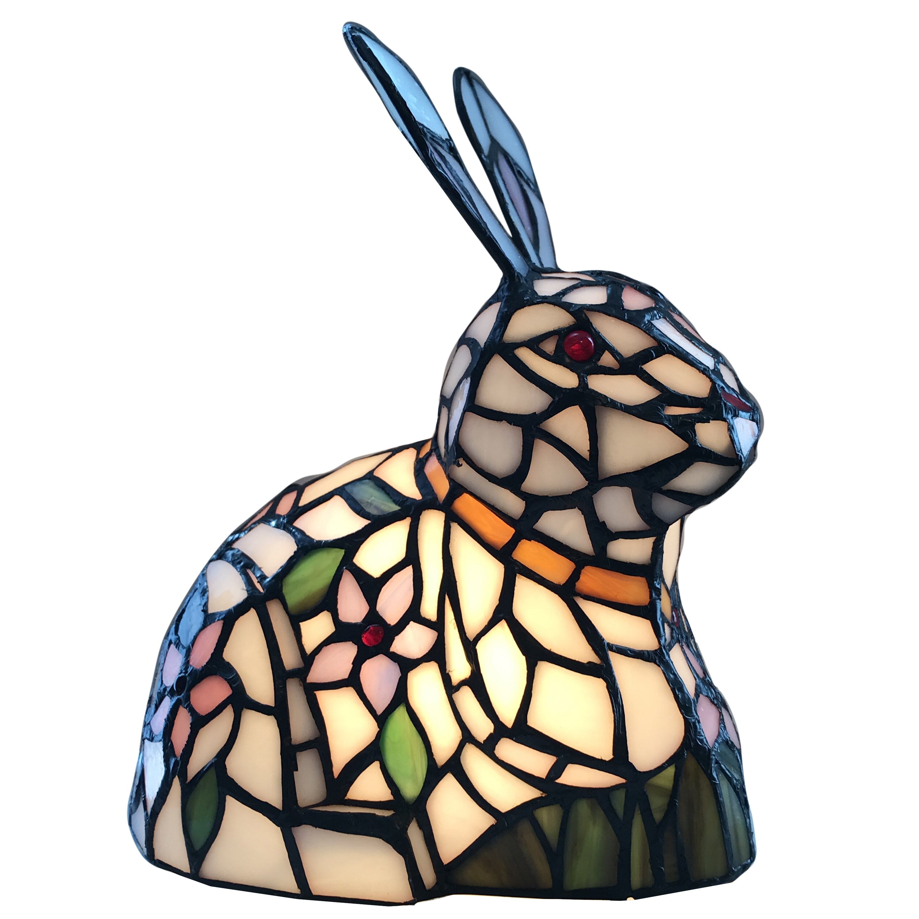 9 75 H Audrey Stained Glass Bunny Accent Lamp On Sale Overstock 31169561 Stained glass tiffany style table lamp. 9 75 h audrey stained glass bunny accent lamp