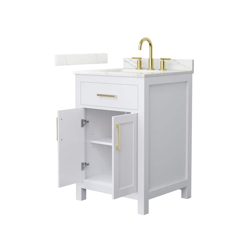 Wyndham Collection WCG2424-24S-QTZ-US3MXX Beckett 24" Free Standing