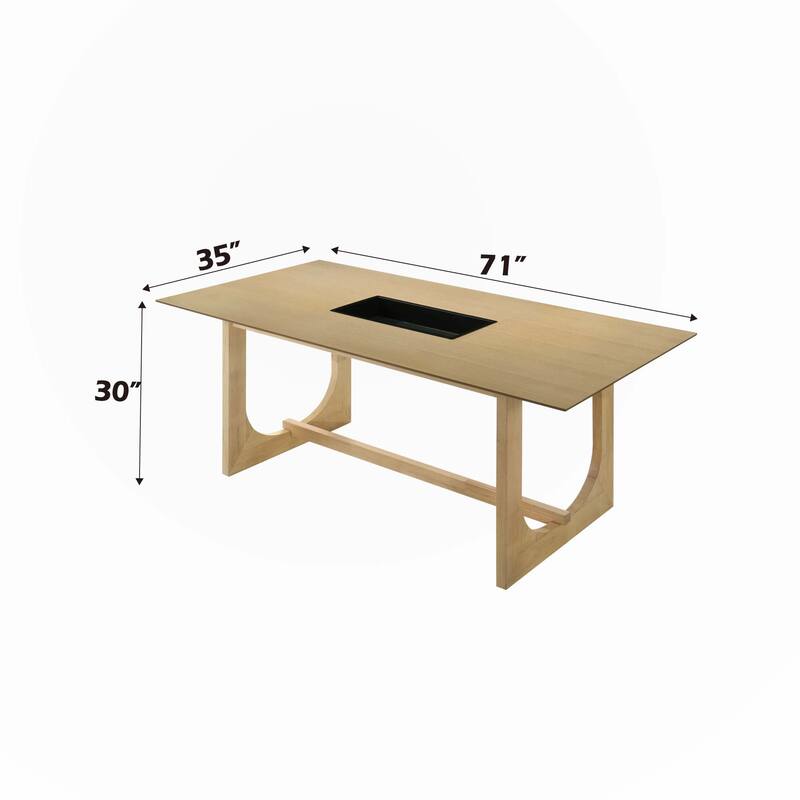 Natural Finish Dining Table