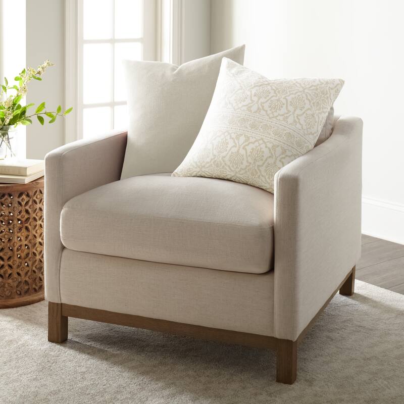 Elegant Patterns Cotton Decor Throw Pillow in Antique Floral