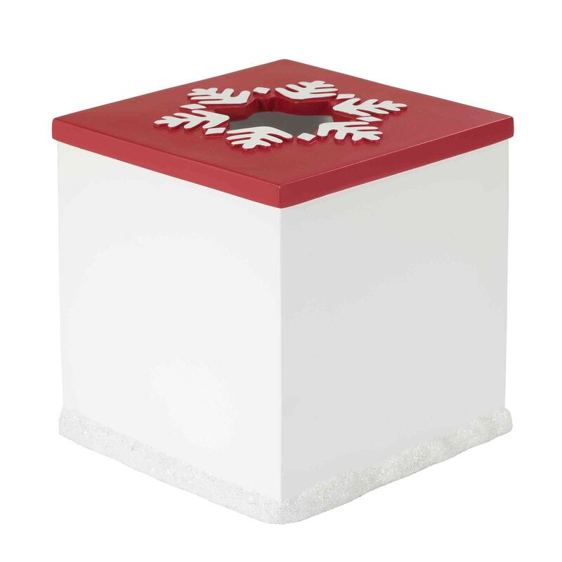 Avanti Linens Winter Snowman Tissue Cover - White - Tissue Cover