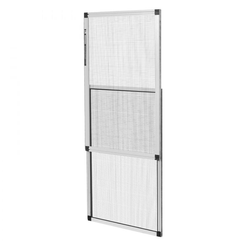 2 Pieces Expandable Window Screens White Adjustable Aluminum Frame High Transparency Mesh - 40” x 15” x 0.7”